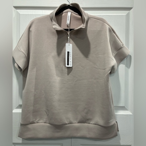 Dear Scarlett Pants - Scarlett Taupe Half-Zip Pullover Pantset